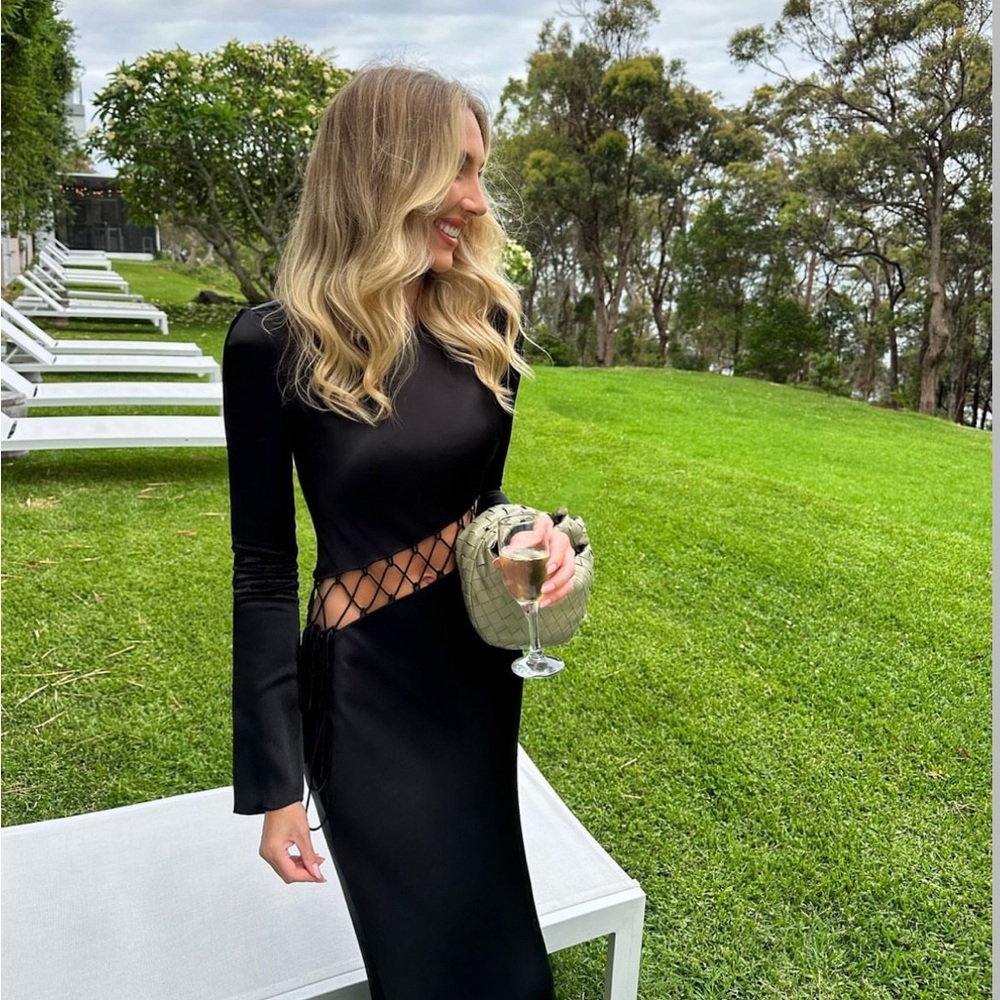 NWT Shona Joy Arienzo Black Maxi Dress
